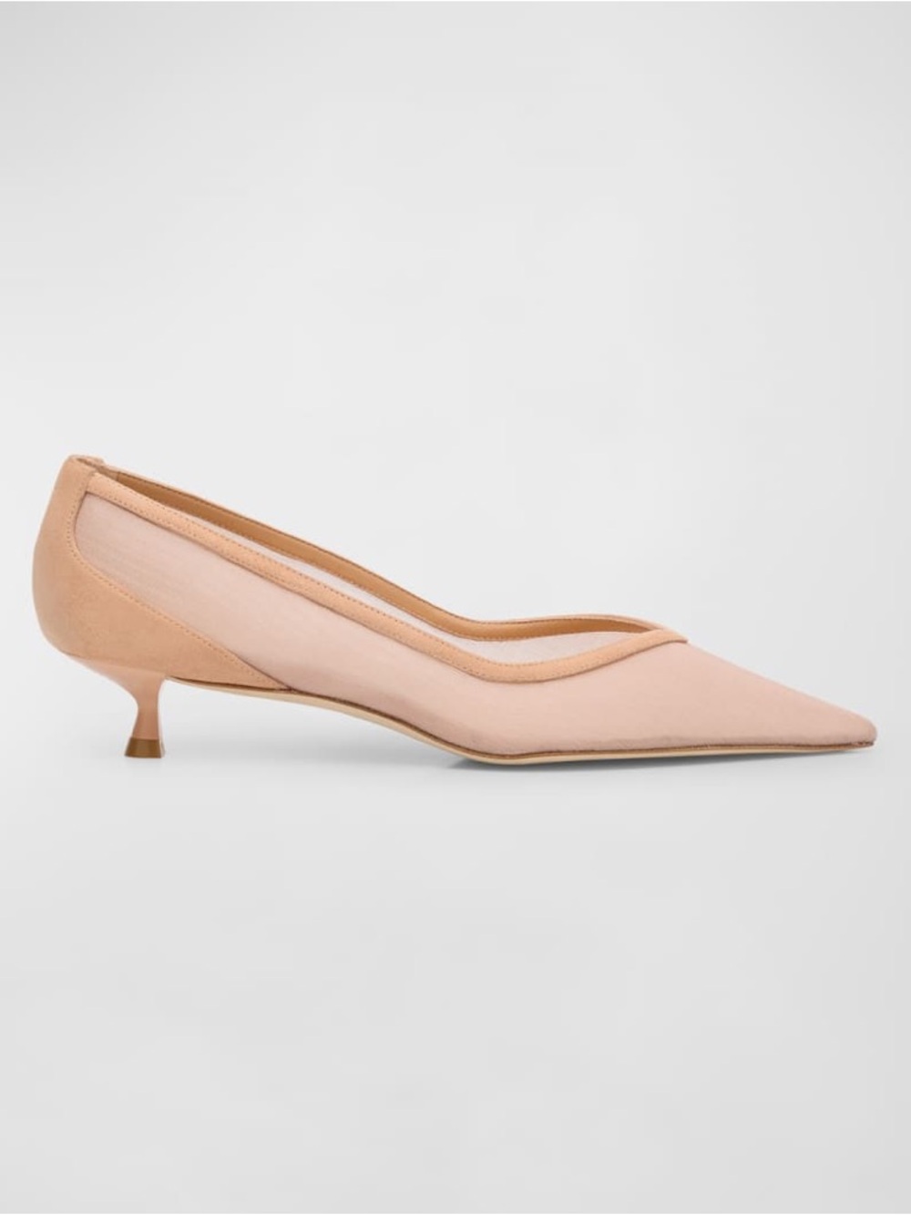 $495 Stuart Weitzman
Eva Mesh Kitten-Heel Pumps size 7